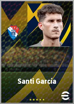 Santi García eFootball 2026 player card, 70 OVR AMF
