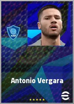 Antonio Vergara eFootball 2026 player card, 70 OVR AMF