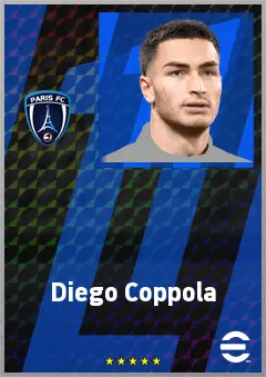 Diego Coppola eFootball 2026 player card, 72 OVR CB