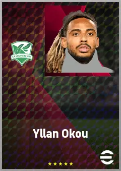 Yllan Okou eFootball 2026 player card, 69 OVR CB