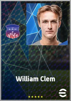 William Clem eFootball 2026 player card, 70 OVR DMF
