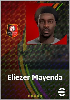 Eliezer Mayenda eFootball 2026 player card, 72 OVR CF