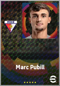Marc Pubill eFootball 2026 player card, 74 OVR RB