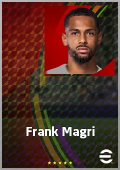Frank Magri eFootball 2026 player card, 72 OVR CF