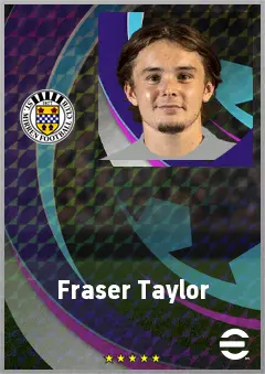 Fraser Taylor eFootball 2026 player card, 63 OVR LWF
