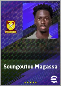 Soungoutou Magassa eFootball 2026 player card, 71 OVR DMF