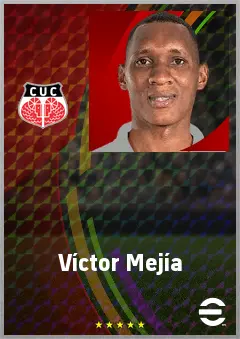Víctor Mejía eFootball 2026 player card, 70 OVR DMF