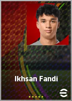 Ikhsan Fandi eFootball 2026 player card, 69 OVR CF
