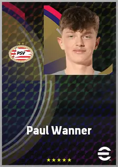 Paul Wanner eFootball 2026 player card, 72 OVR AMF
