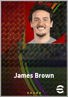 James Brown eFootball 2026 player card, 69 OVR RB
