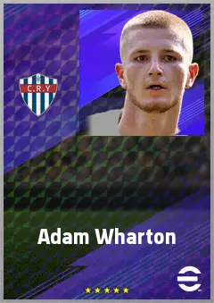 Adam Wharton eFootball 2026 player card, 76 OVR DMF