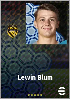 Lewin Blum eFootball 2026 player card, 71 OVR RB