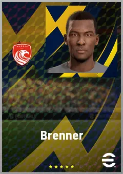 Brenner eFootball 2026 player card, 69 OVR RWF