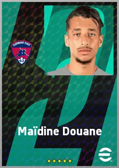 Maïdine Douane eFootball 2026 player card, 67 OVR LWF