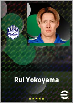 Yokoyama Rui eFootball 2026 player card, 66 OVR RWF