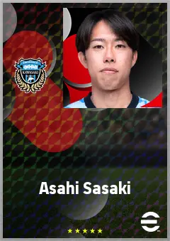 Sasaki Asahi eFootball 2026 player card, 70 OVR LB