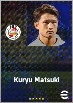 Matsuki Kuryu eFootball 2026 player card, 70 OVR AMF