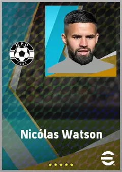 Nicólas Watson eFootball 2026 player card, 70 OVR DMF