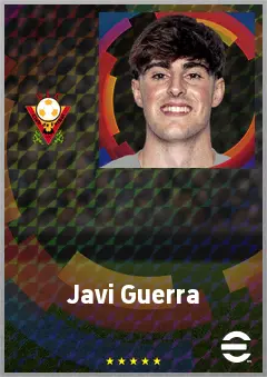 Javi Guerra eFootball 2026 player card, 76 OVR CMF