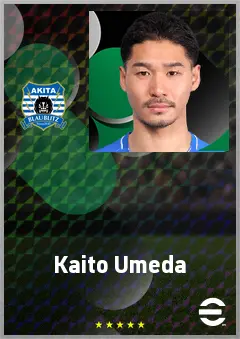 Umeda Kaito eFootball 2026 player card, 66 OVR CF