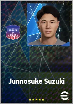 Suzuki Junnosuke eFootball 2026 player card, 71 OVR CB