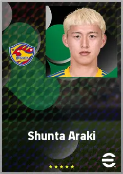 Araki Shunta eFootball 2026 player card, 68 OVR RWF