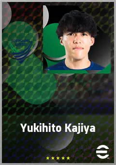 Kajiya Yukihito eFootball 2026 player card, 66 OVR CF
