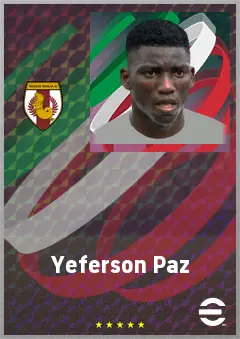 Yeferson Paz eFootball 2026 player card, 69 OVR RB