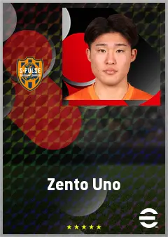 Uno Zento eFootball 2026 player card, 67 OVR DMF