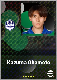 Okamoto Kazuma eFootball 2026 player card, 67 OVR RB