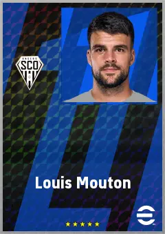 Louis Mouton eFootball 2026 player card, 71 OVR CMF