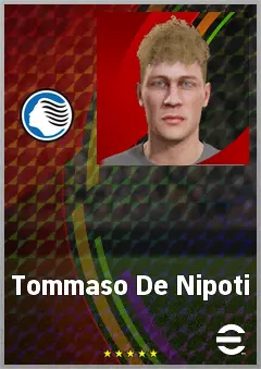 Tommaso De Nipoti eFootball 2026 player card, 65 OVR CF