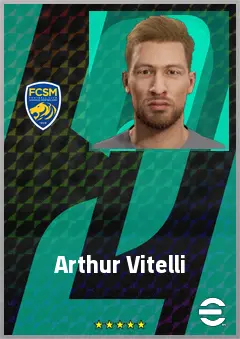 Arthur Vitelli eFootball 2026 player card, 67 OVR CB