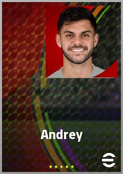 Andrey eFootball 2026 player card, 67 OVR CMF