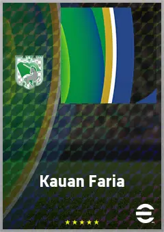Kauan Faria eFootball 2026 player card, 65 OVR CB