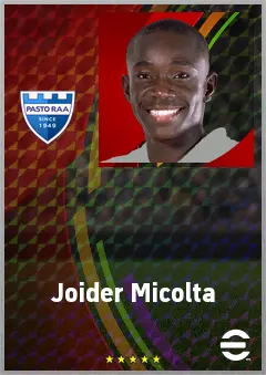 Joider Micolta eFootball 2026 player card, 69 OVR LWF