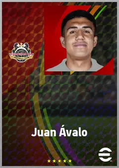 Juan Ávalo eFootball 2026 player card, 67 OVR AMF