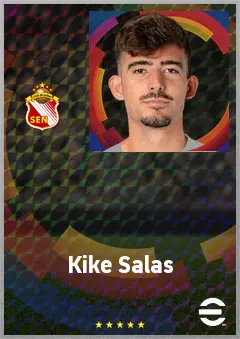 Kike Salas eFootball 2026 player card, 75 OVR CB