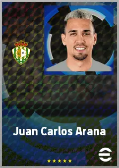Juan Carlos Arana eFootball 2026 player card, 70 OVR CF