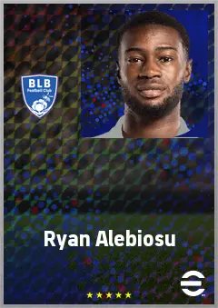 Ryan Alebiosu eFootball 2026 player card, 70 OVR RB