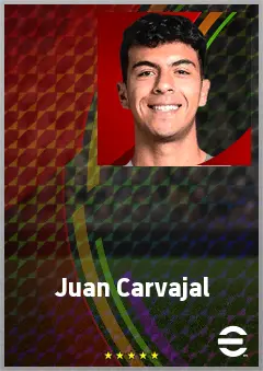 Juan Carvajal eFootball 2026 player card, 69 OVR CF