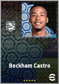 Beckham Castro eFootball 2026 player card, 70 OVR LWF