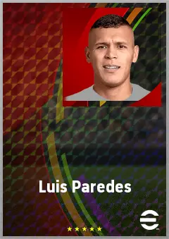 Luis Paredes eFootball 2026 player card, 67 OVR RWF