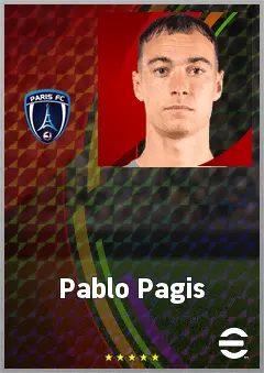Pablo Pagis eFootball 2026 player card, 73 OVR LWF
