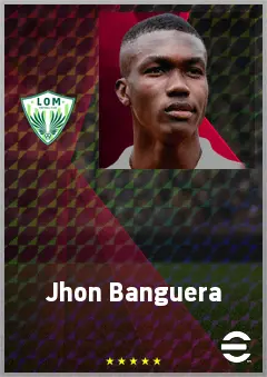 Jhon Banguera eFootball 2026 player card, 69 OVR CB