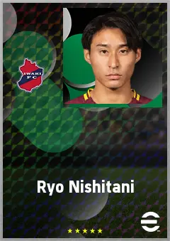 Nishitani Ryo eFootball 2026 player card, 65 OVR AMF