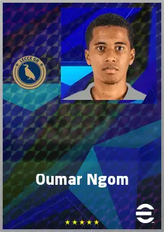 Oumar Ngom eFootball 2026 player card, 69 OVR CMF