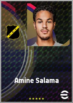 Amine Salama eFootball 2026 player card, 69 OVR CF