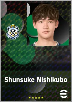 Nishikubo Shunsuke eFootball 2026 player card, 66 OVR RB