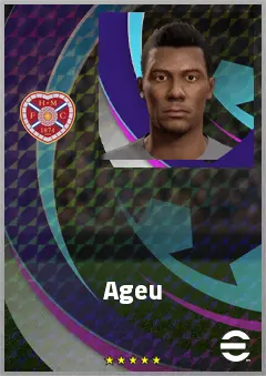 Ageu eFootball 2026 player card, 68 OVR CMF